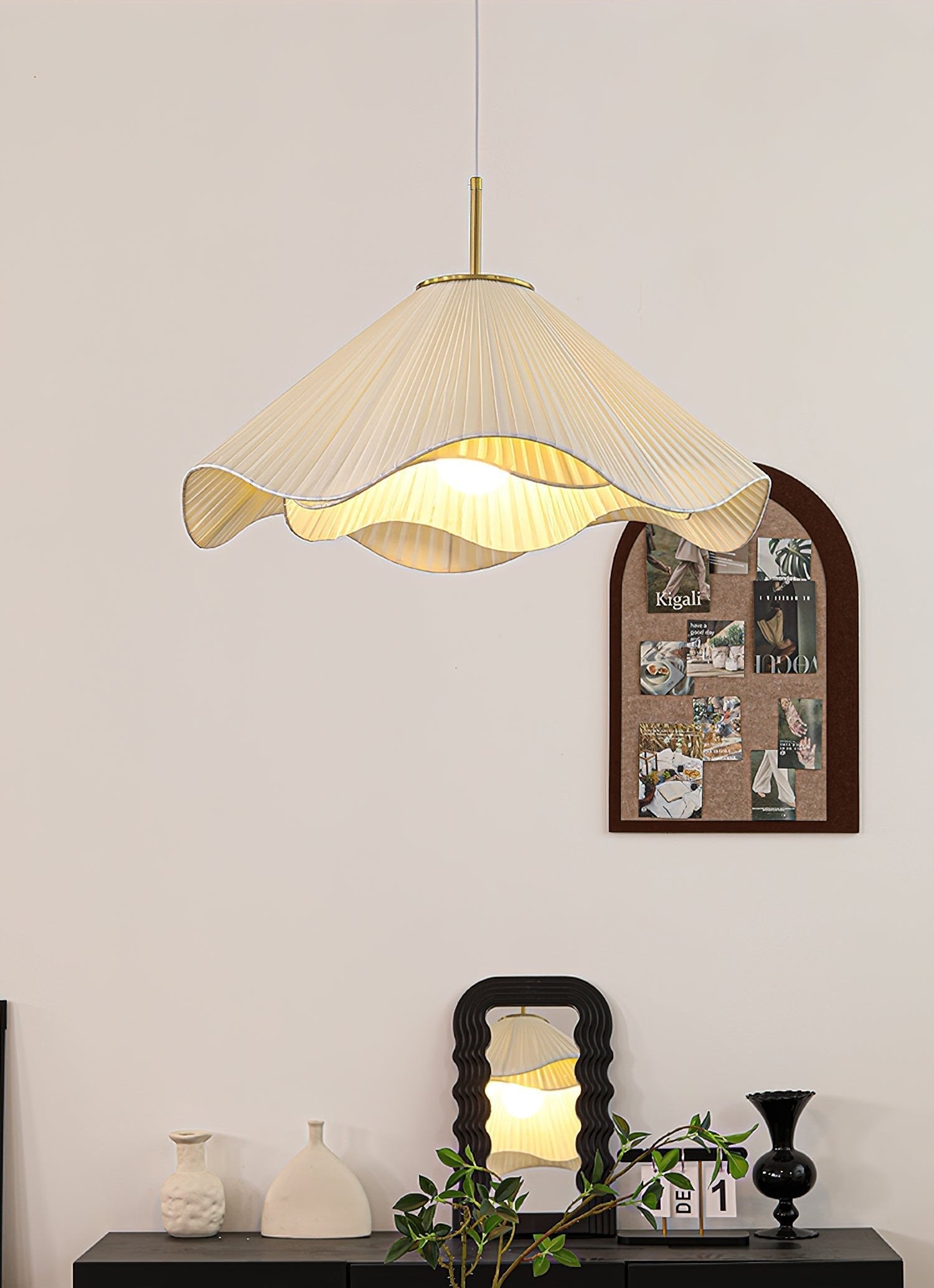 Drift Minimalist Fabric Pendant Light - Neutral Decor