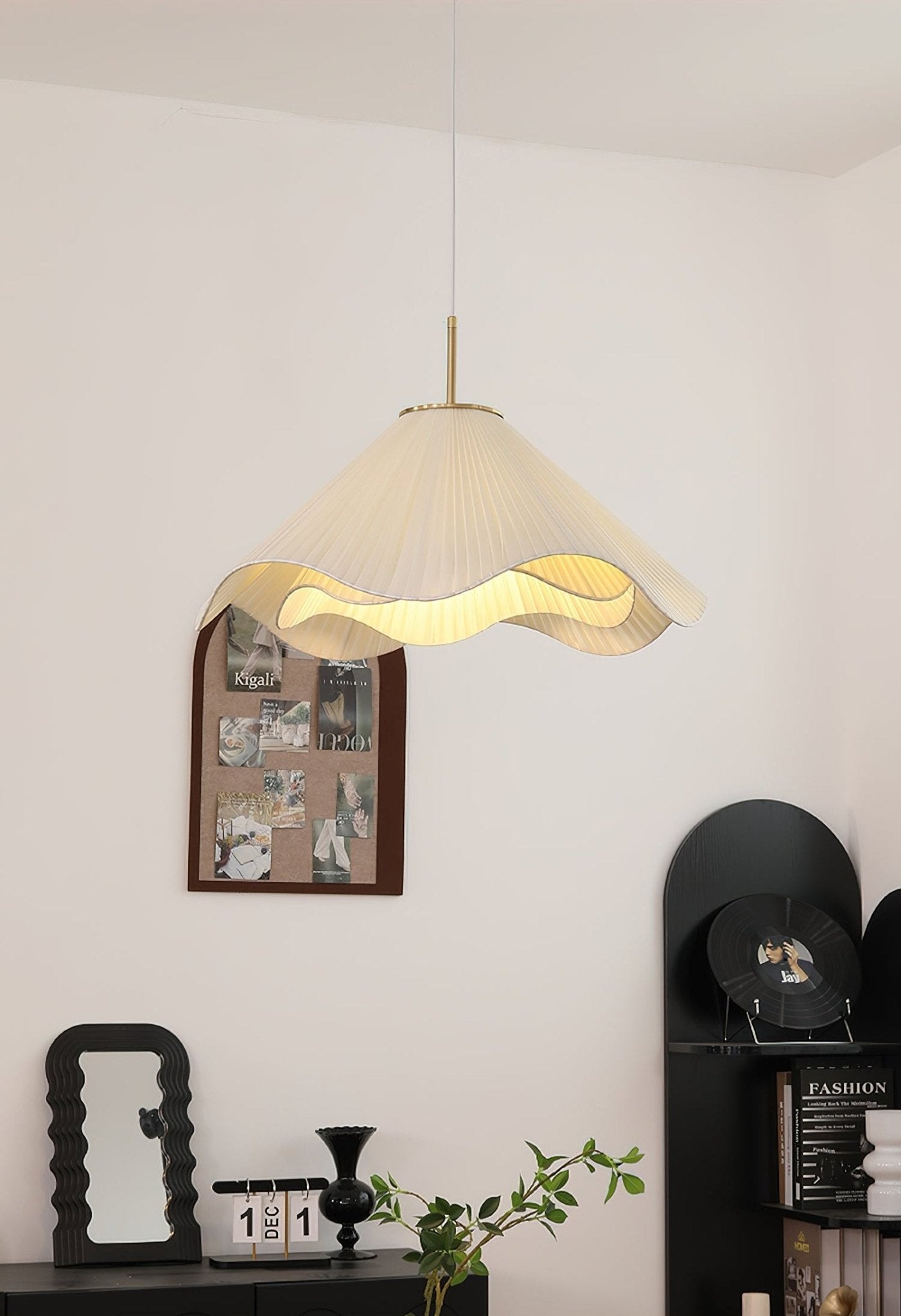 Drift Minimalist Fabric Pendant Light - Neutral Decor