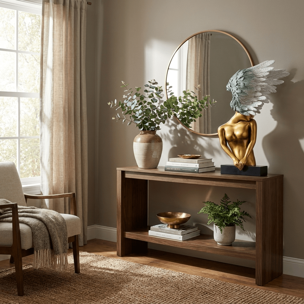 Caelvian  Winged Bust Sculpture