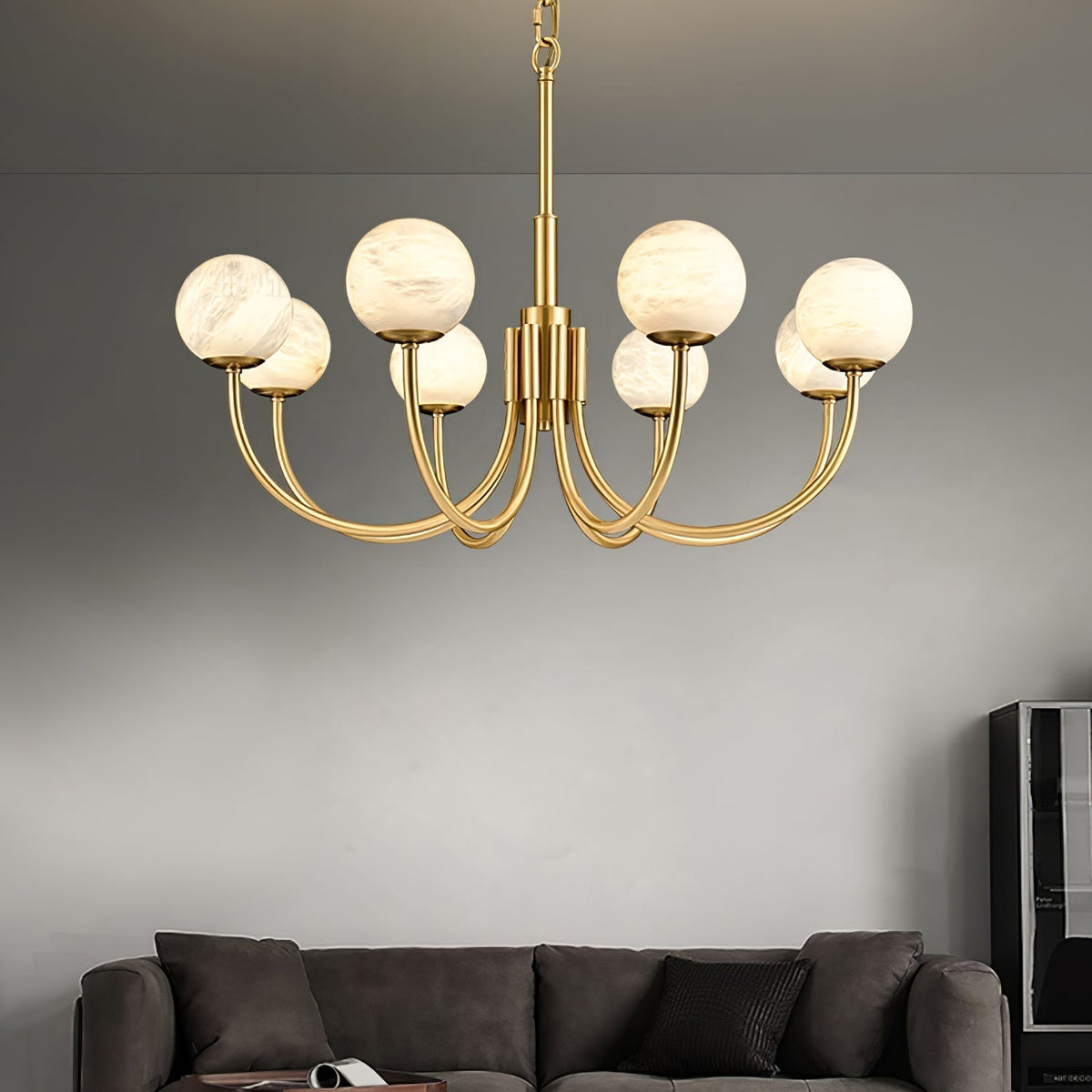Alira Vintage Alabaster Chandelier Light