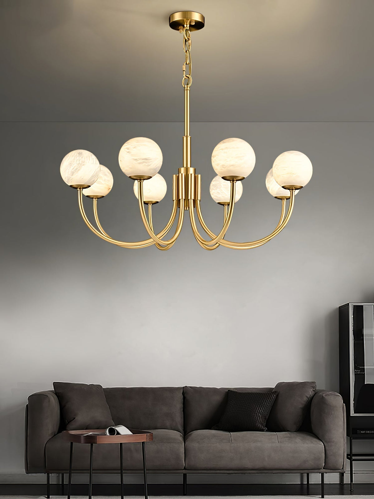 Alira Vintage Alabaster Chandelier Light