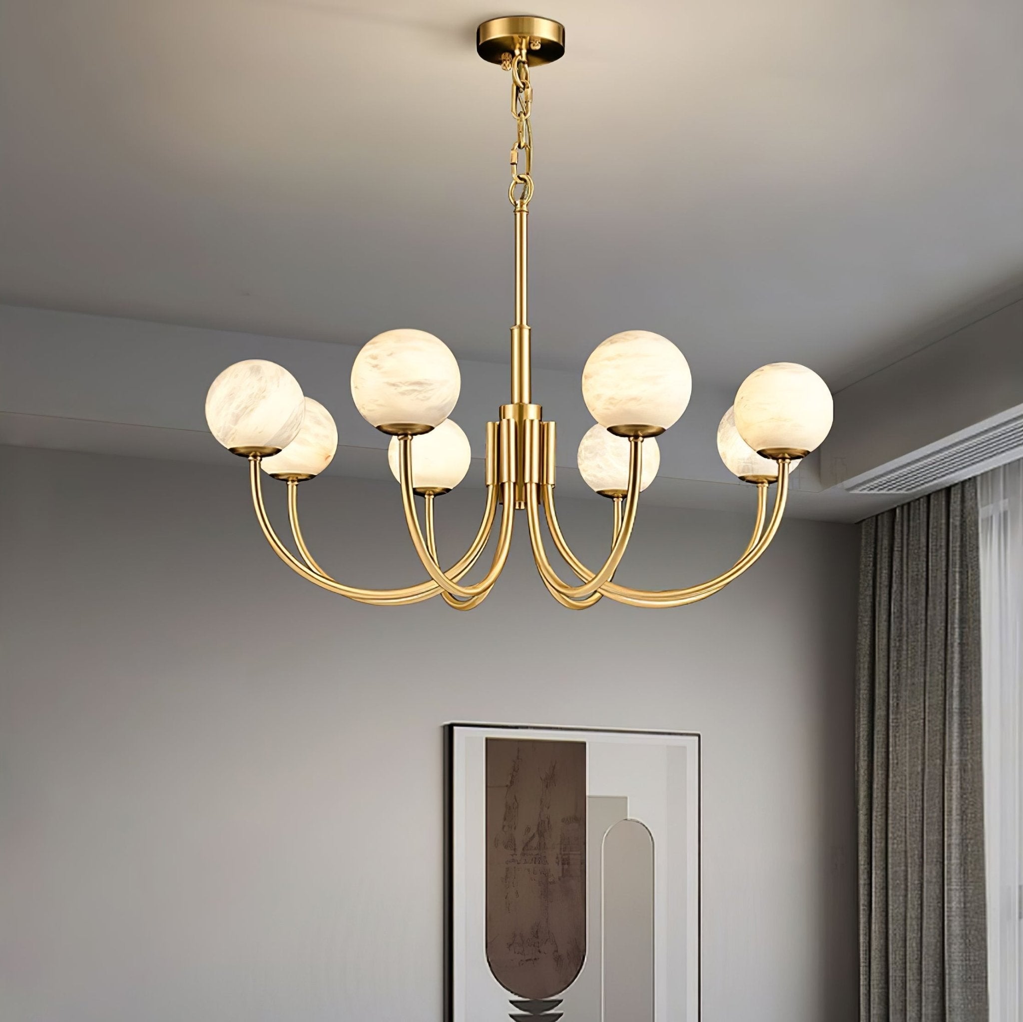 Alira Vintage Alabaster Chandelier Light