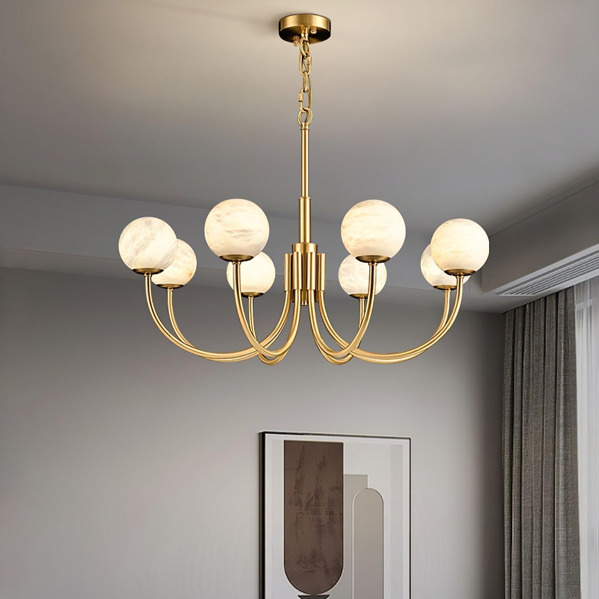 Alira Vintage Alabaster Chandelier Light