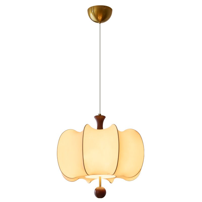 Elvelise Fabric Wood Pendant Light