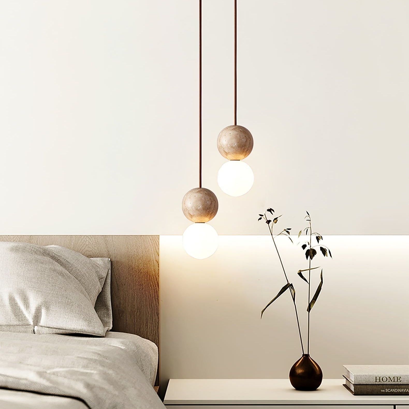 Beauview Travertine Pendant Light