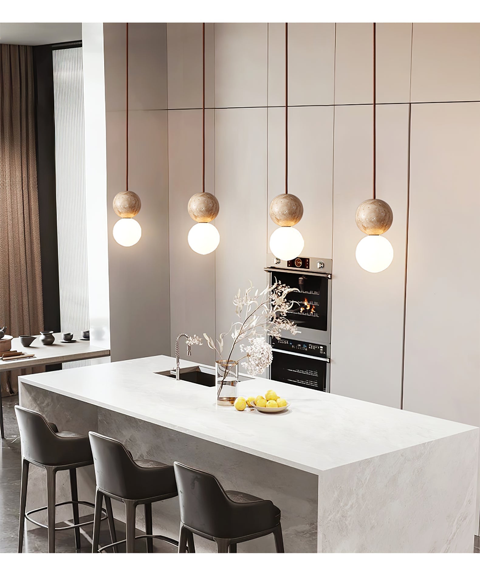 Beauview Travertine Pendant Light