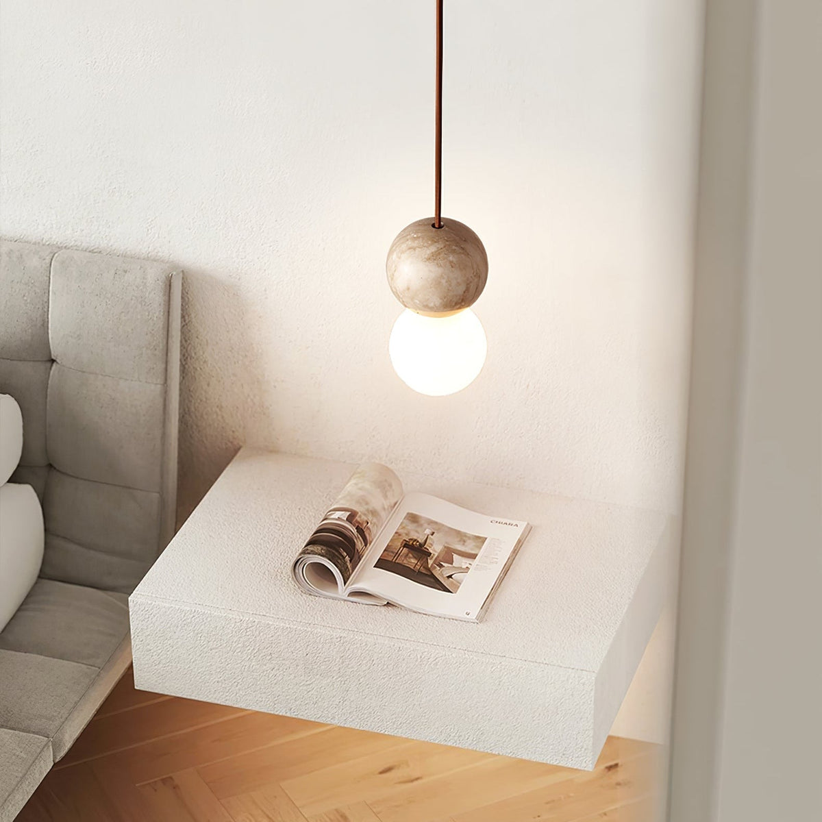 Beauview Travertine Pendant Light
