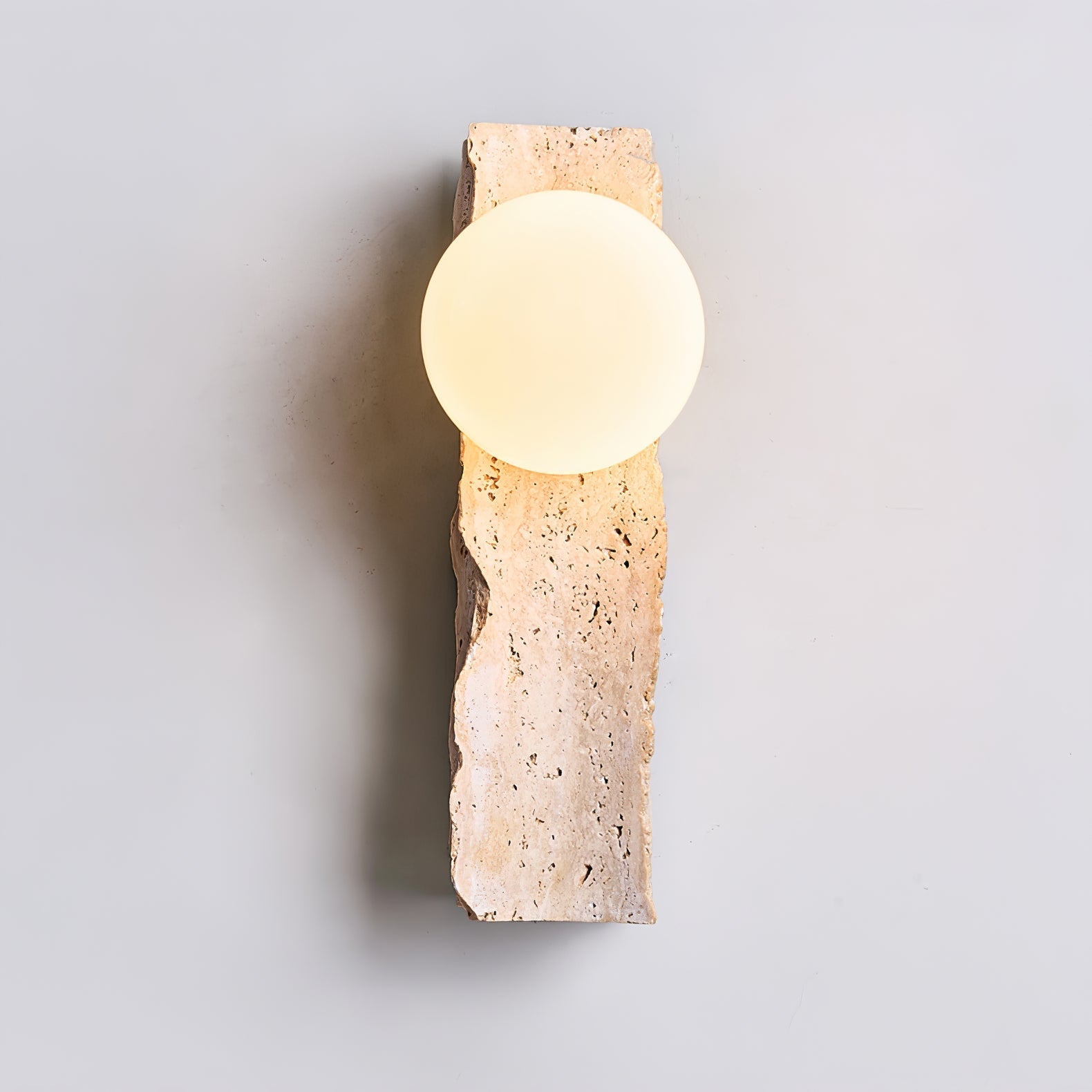 Elnoren Organic Travertine Wall Light - Neutral Decor