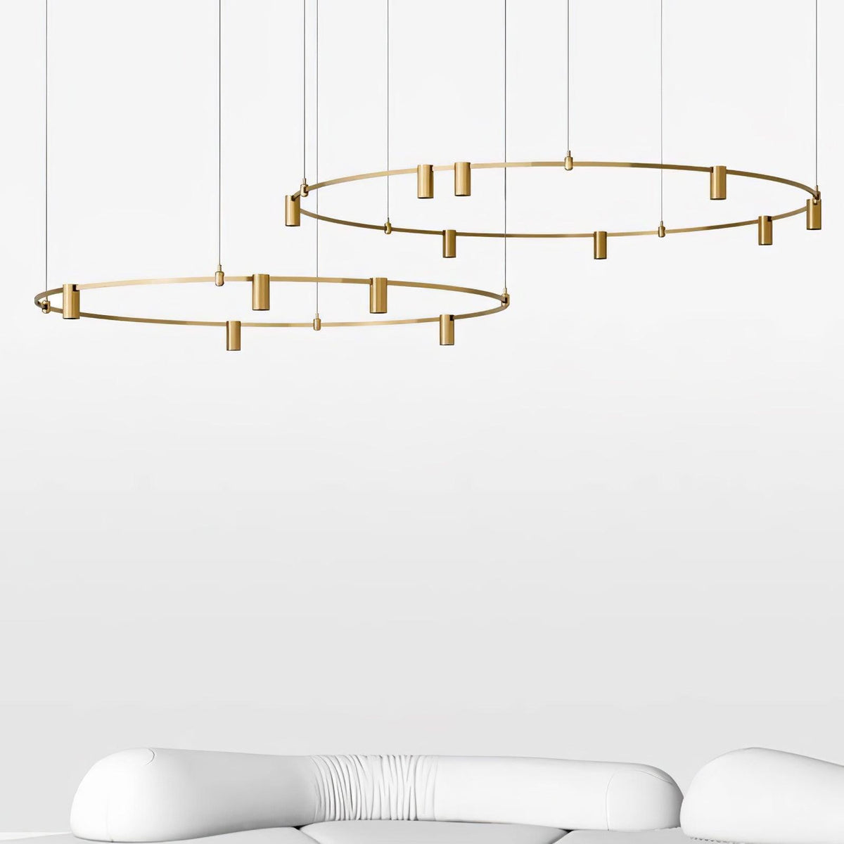 Ivrinir Ringed Brass Pendant Lamp