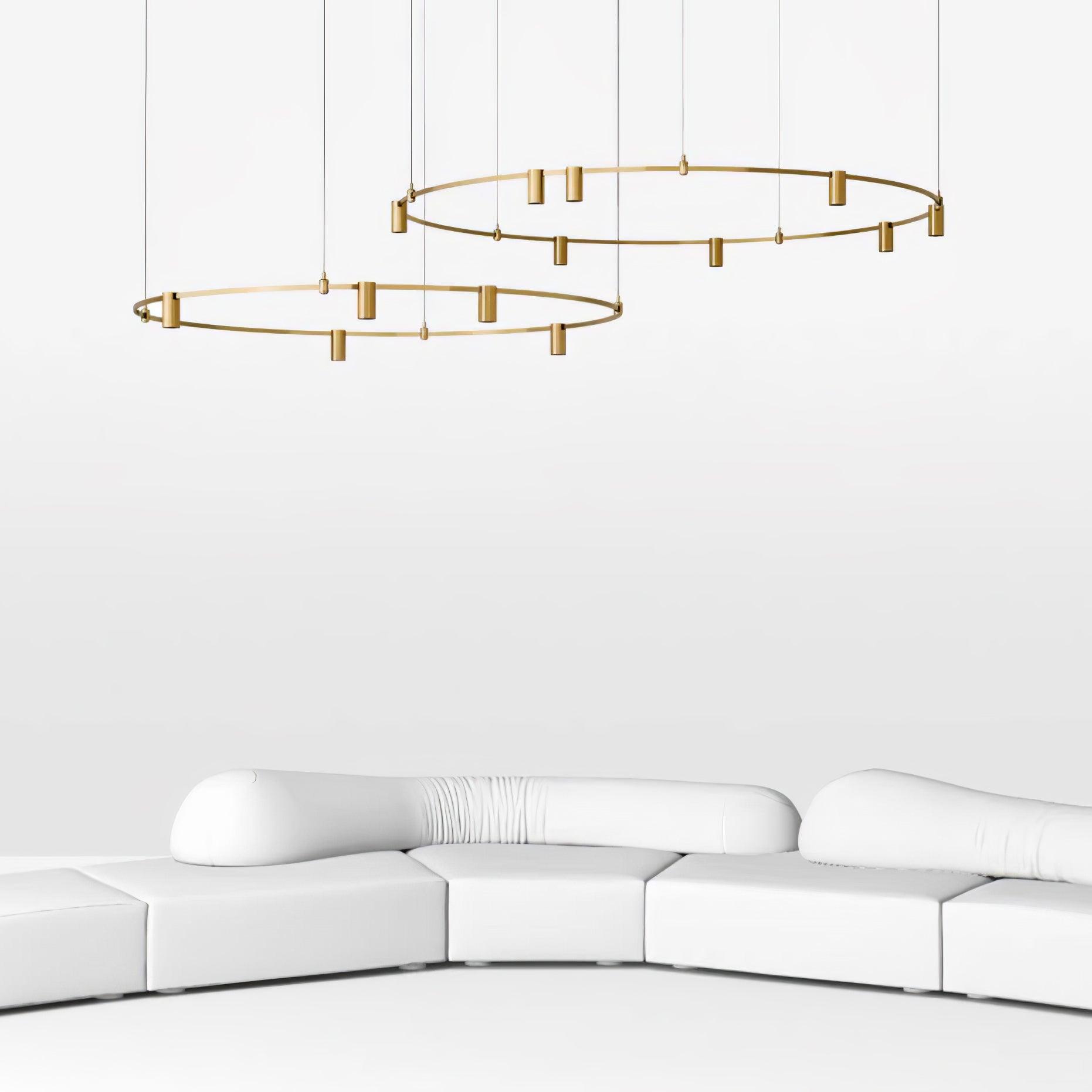 Ivrinir Ringed Brass Pendant Lamp