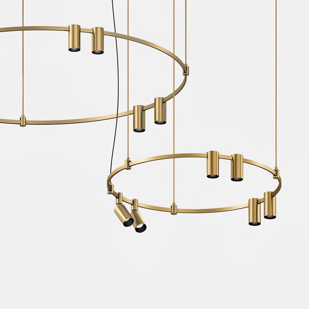 Ivrinir Ringed Brass Pendant Lamp