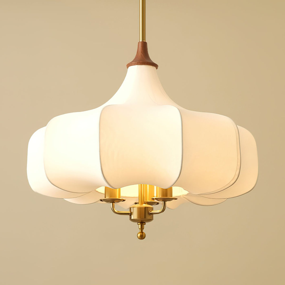 Jorath Fabric & Wood Pendant Light