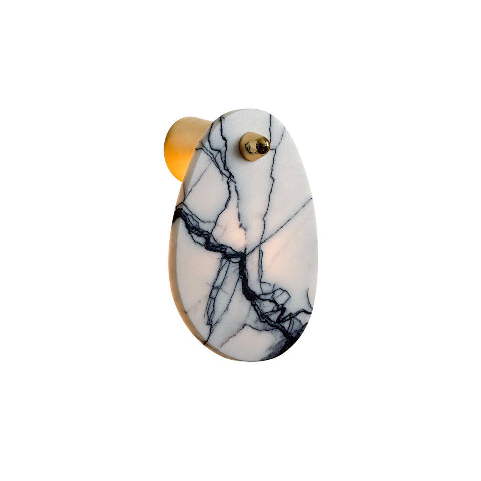 Norduvys Modern Luxurious  Metal Marble Wall Lamp
