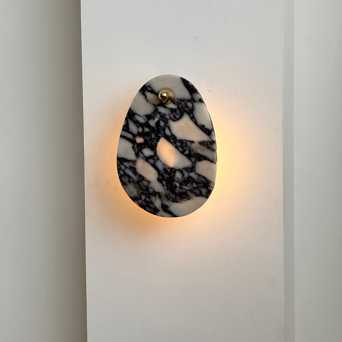 Norduvys Modern Luxurious  Metal Marble Wall Lamp