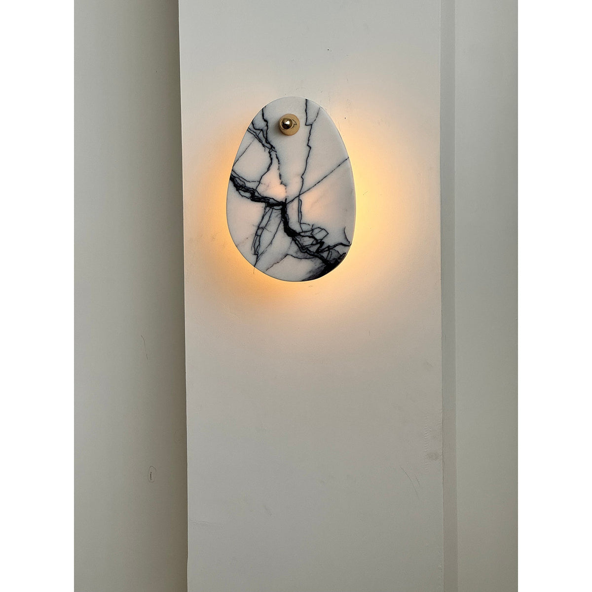 Norduvys Modern Luxurious  Metal Marble Wall Lamp