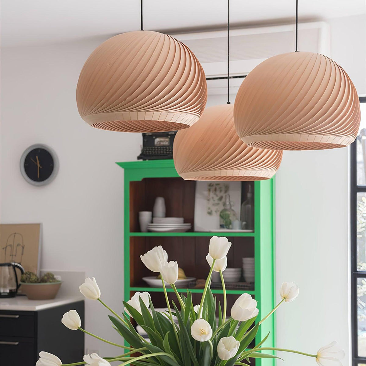 Biltes Vintage Wood Pendant Lamp