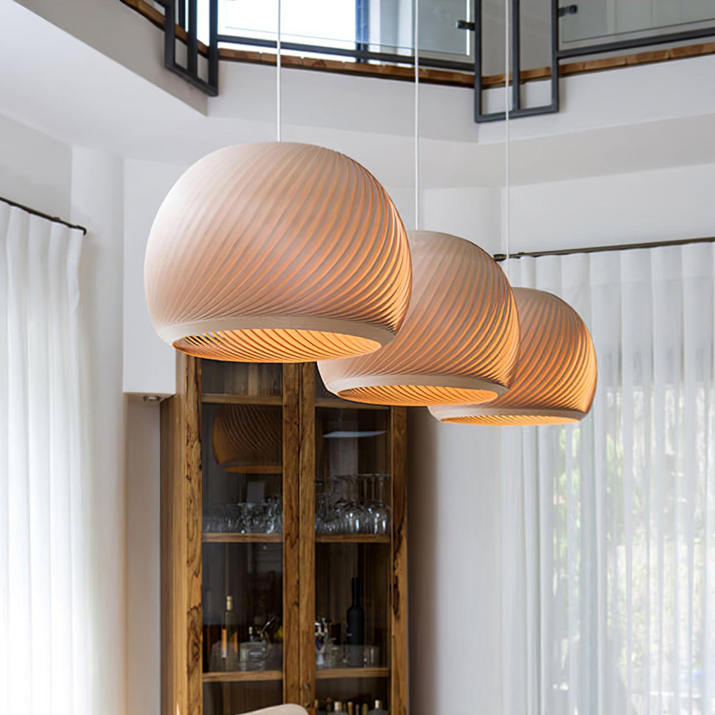 Biltes Vintage Wood Pendant Lamp