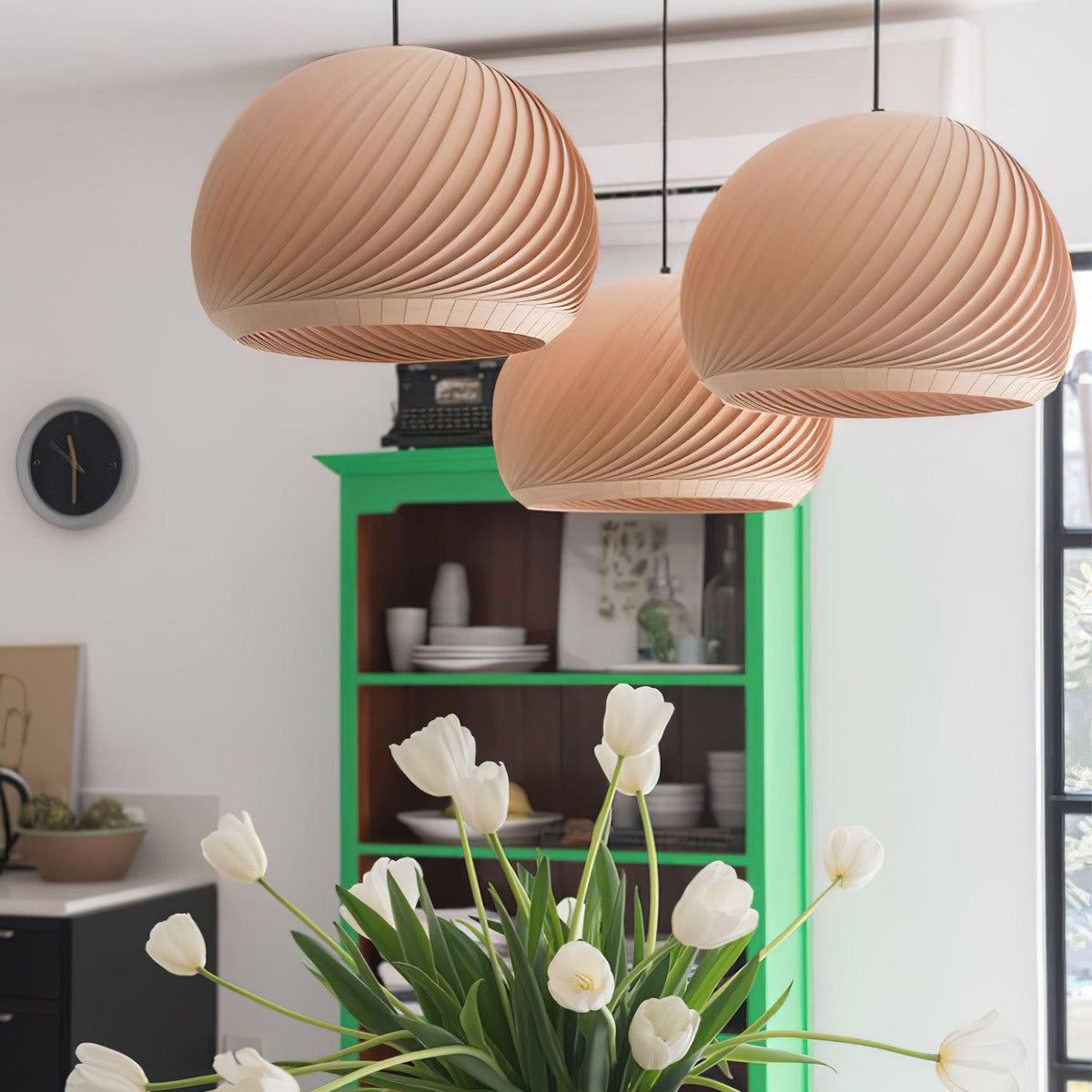 Biltes Vintage Wood Pendant Lamp