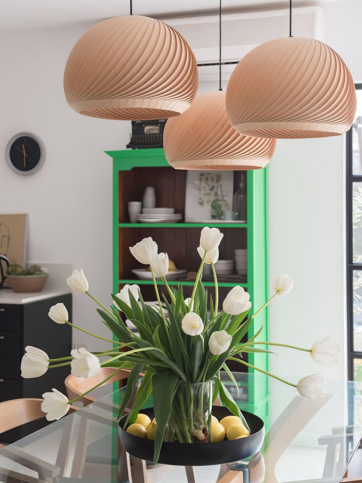 Biltes Vintage Wood Pendant Lamp