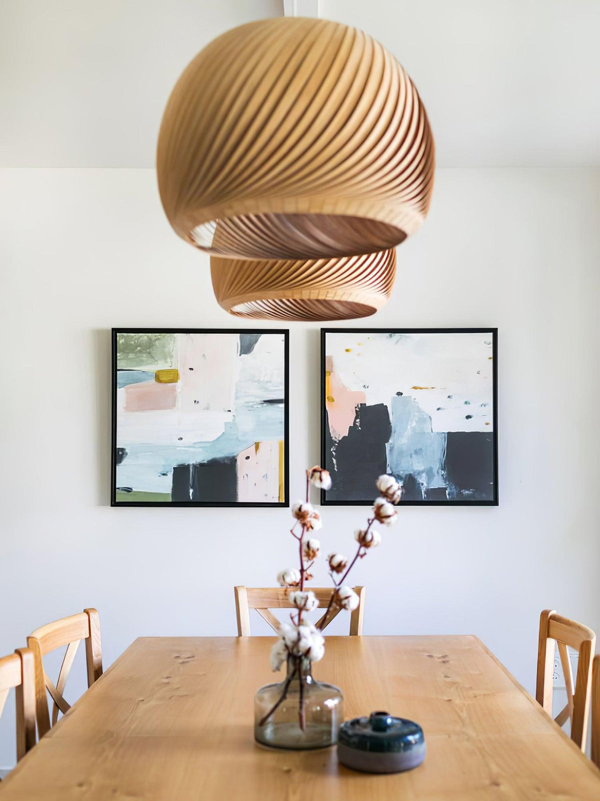 Biltes Vintage Wood Pendant Lamp