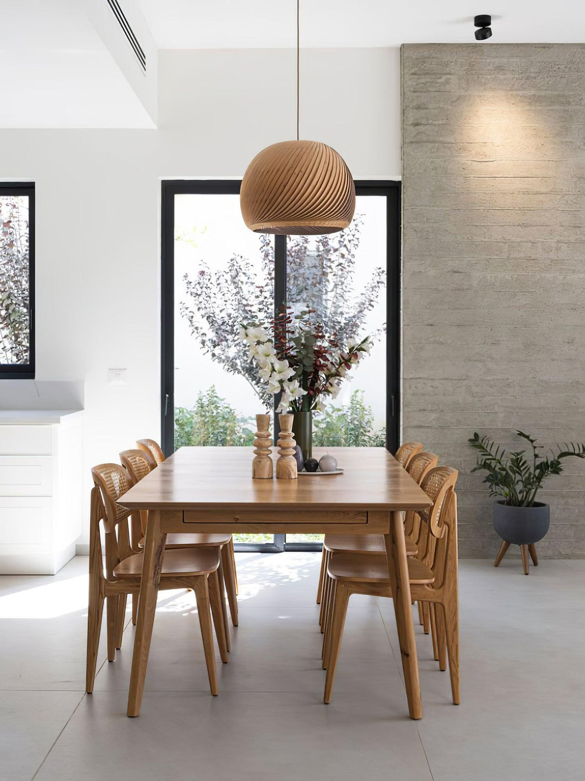Biltes Vintage Wood Pendant Lamp
