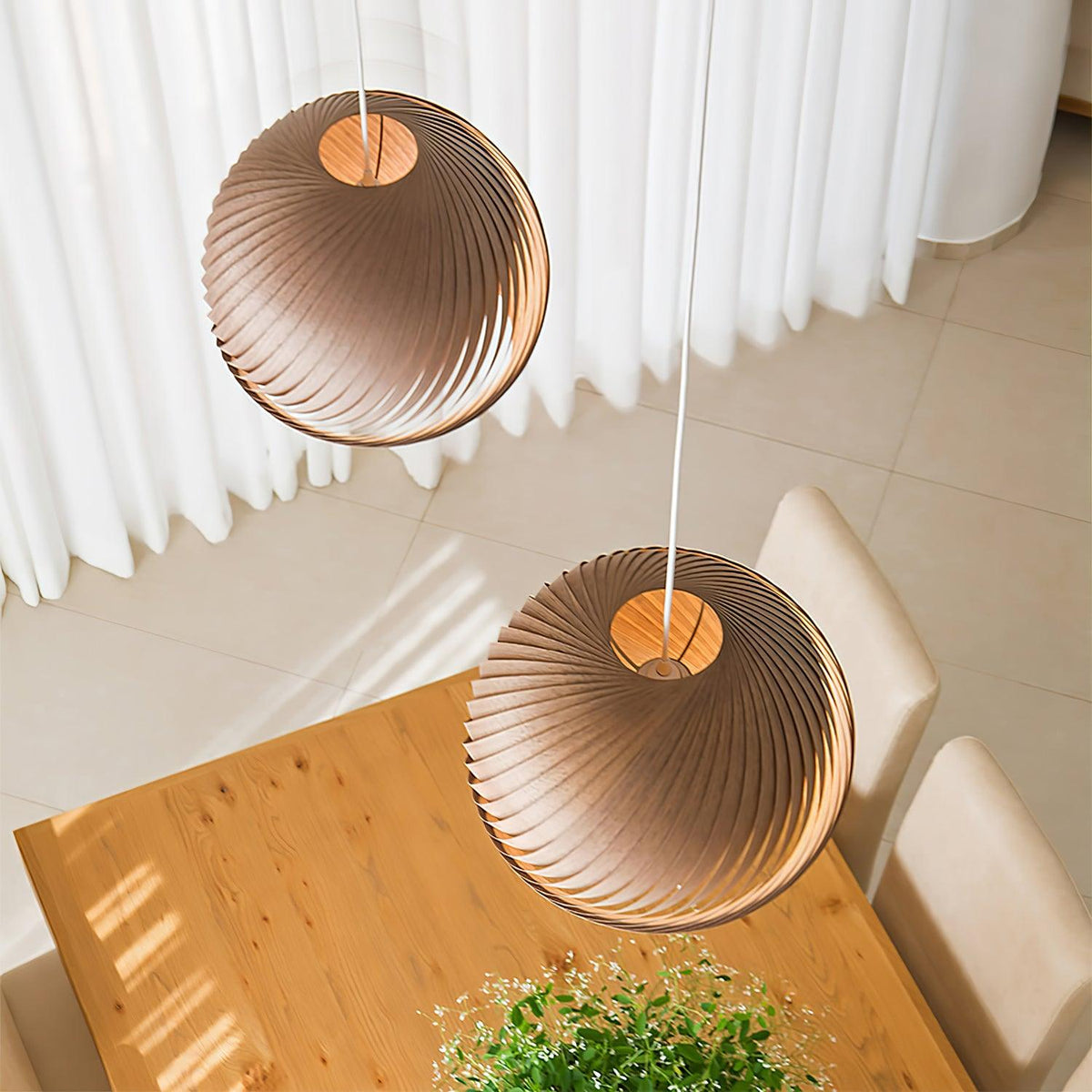 Biltes Vintage Wood Pendant Lamp