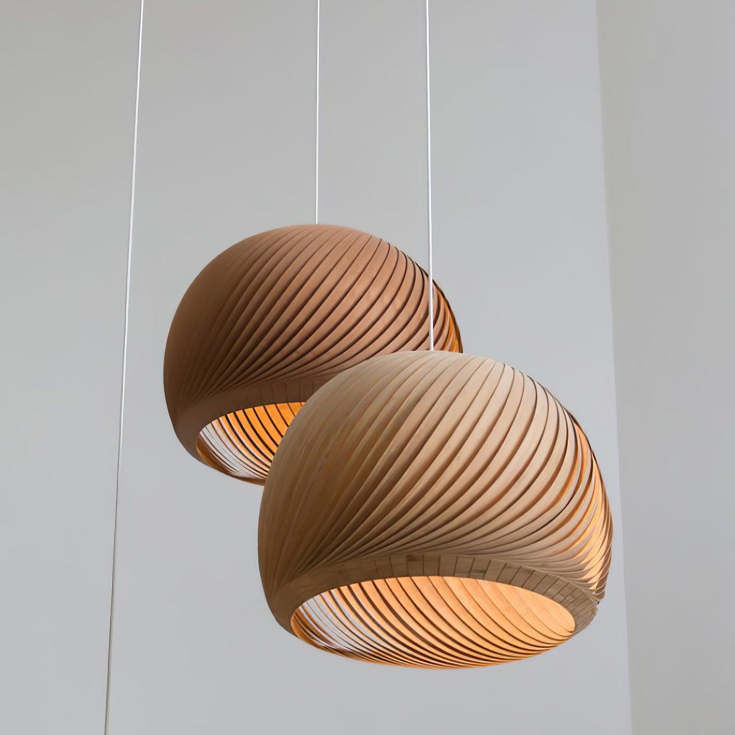 Biltes Vintage Wood Pendant Lamp
