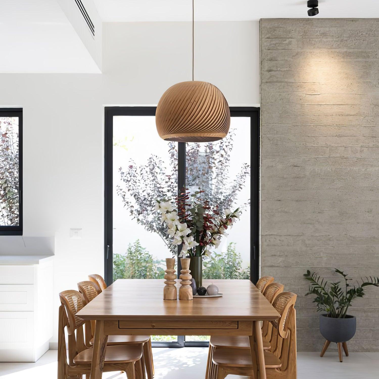 Biltes Vintage Wood Pendant Lamp