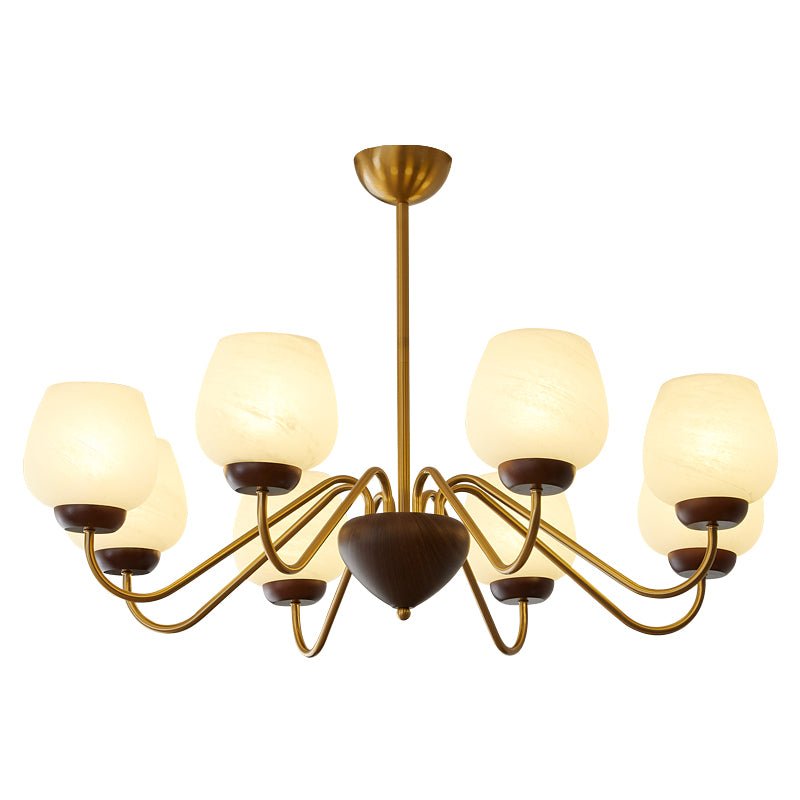 Sytheiel Premium	Elegance Wood Glass Chandelier