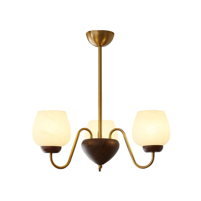Sytheiel Premium	Elegance Wood Glass Chandelier