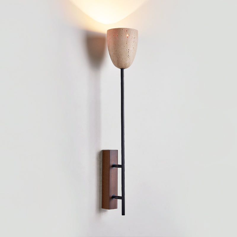Kvennuvyo Modern Minimalist Walnut Metal Wood Wall Lamp