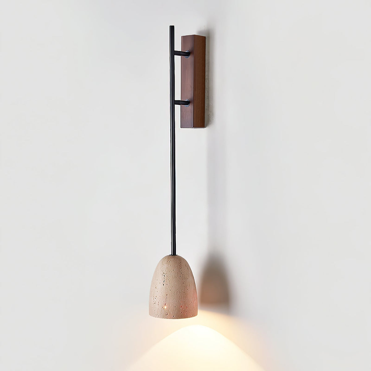 Kvennuvyo Modern Minimalist Walnut Metal Wood Wall Lamp