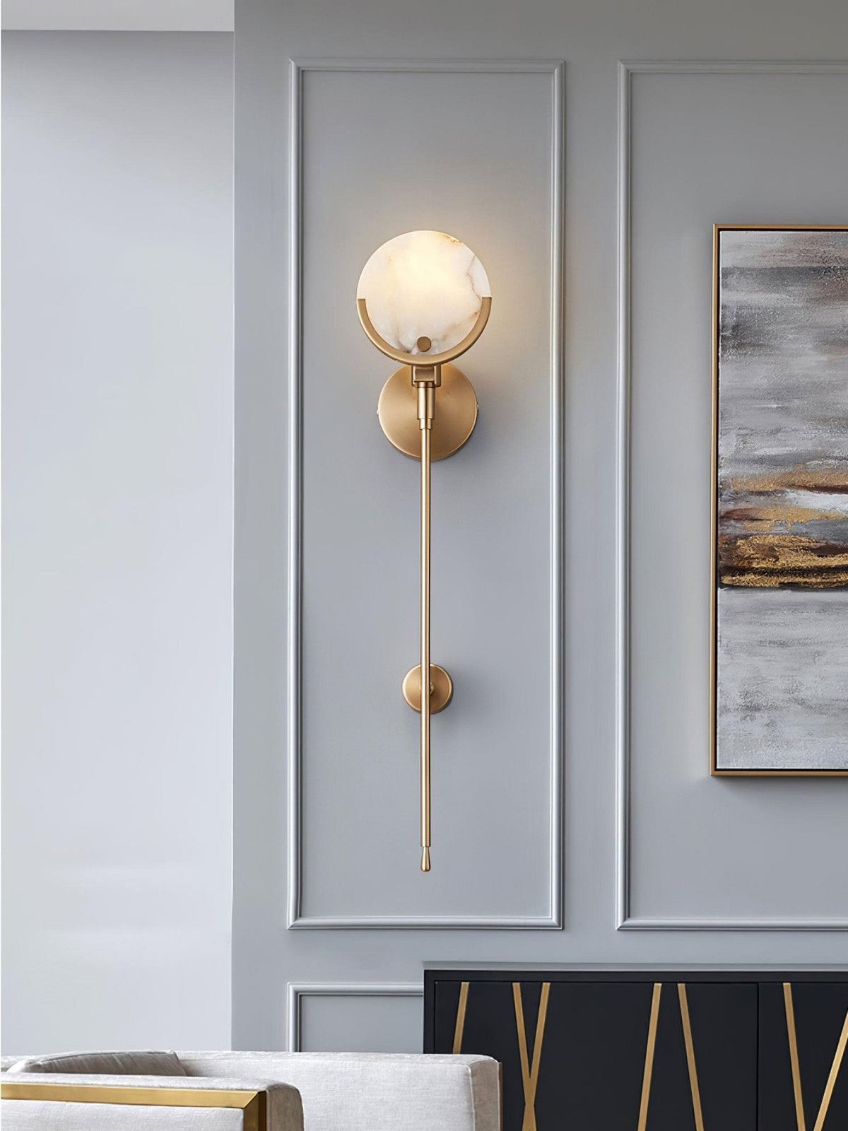 Aminex Sphere Alabaster Wall Light