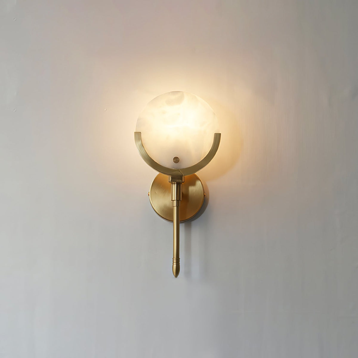Florian Brass Sconce Alabaster
