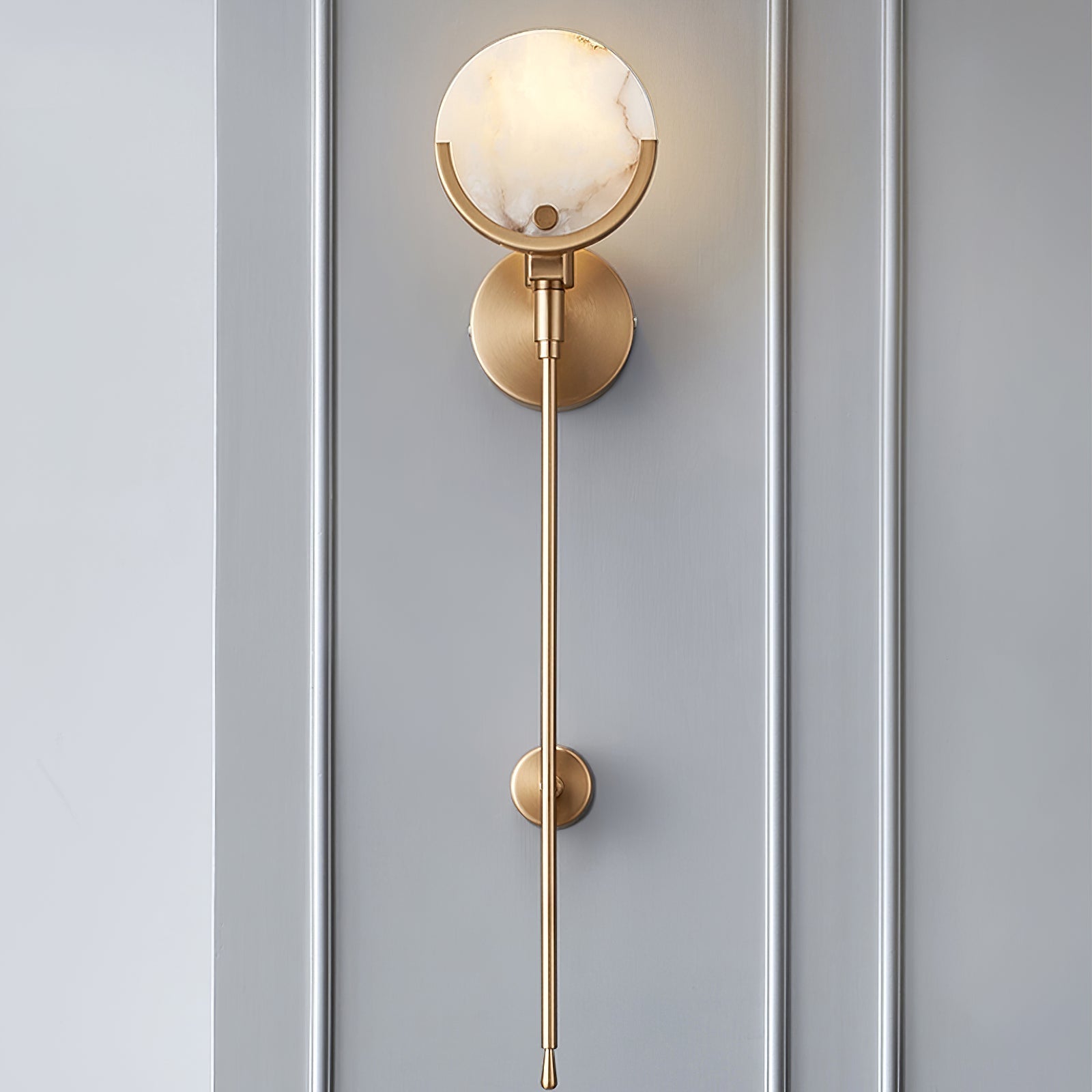 Florian Brass Sconce Alabaster