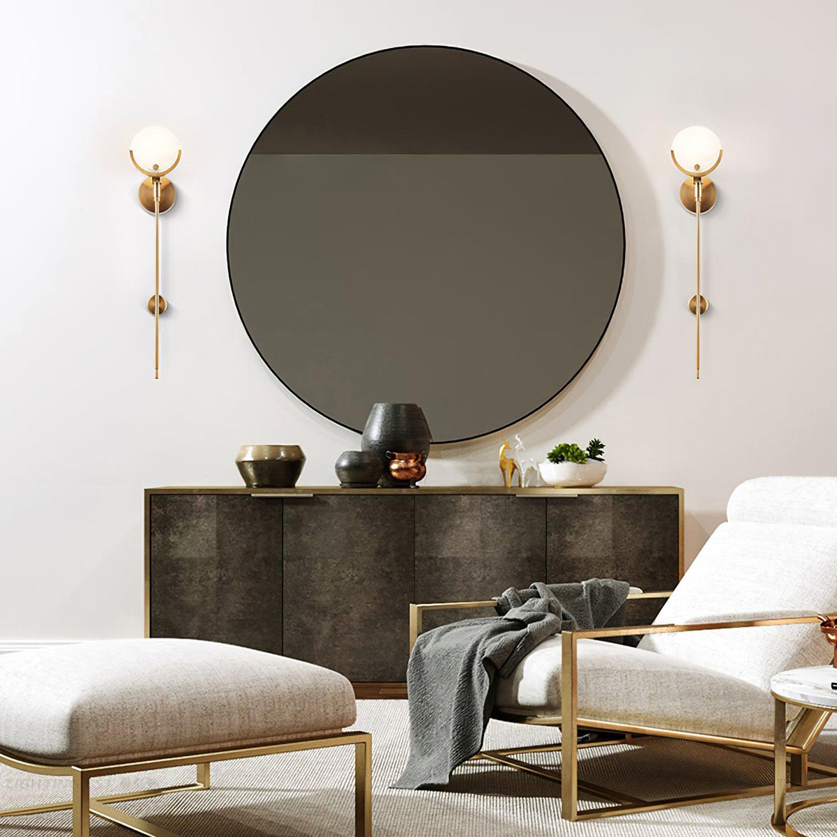 Aminex Sphere Alabaster Wall Light