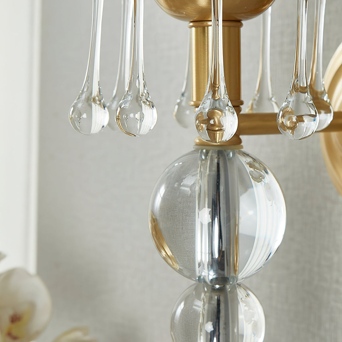 Qvistuvyh Postmodern Luxury Fabric Crystal Wall Lamp