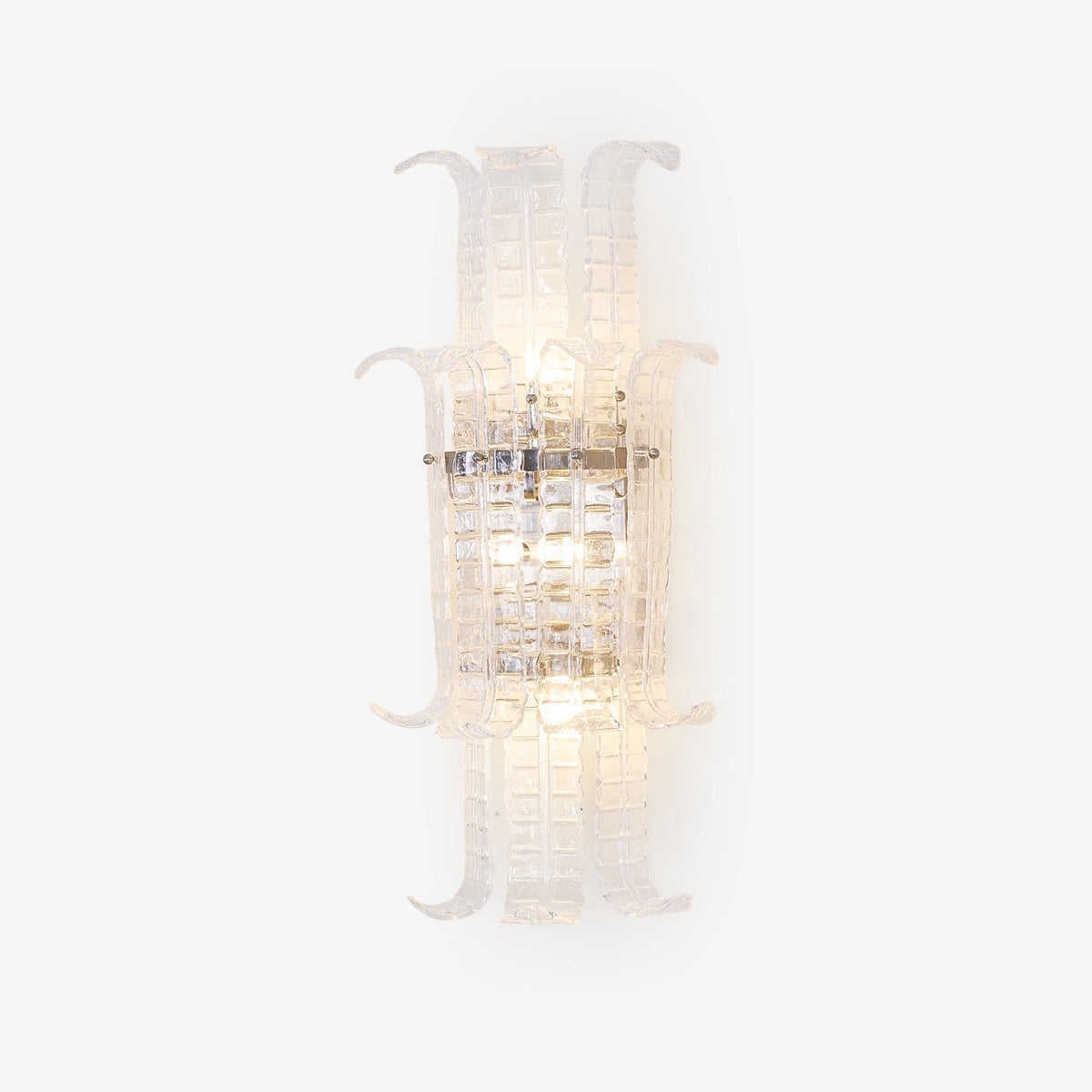 Celearia Wall Sconce Clear Murano Glass Panel Geometric