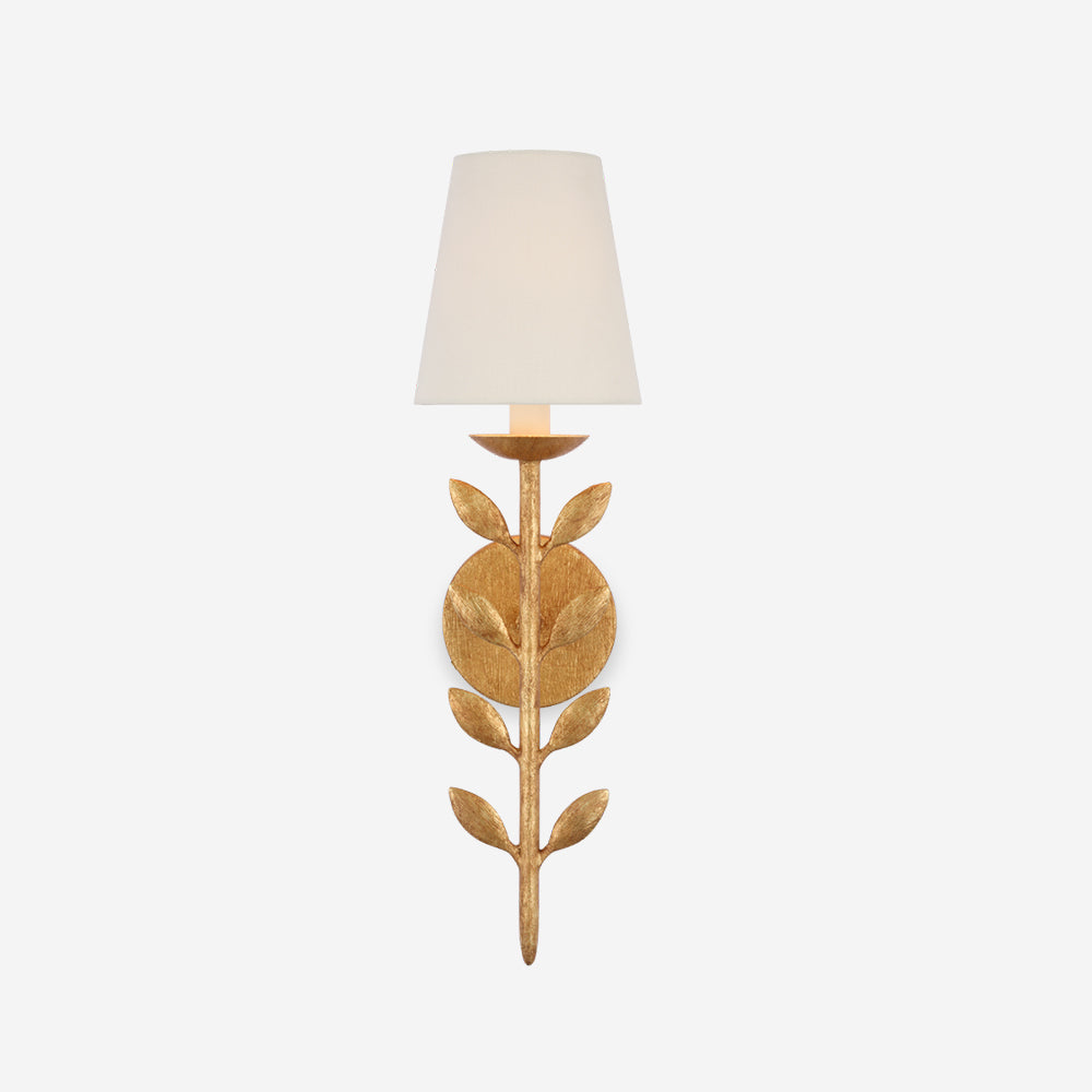Evoque Gold Leaf Wall Sconce - Neutral Decor