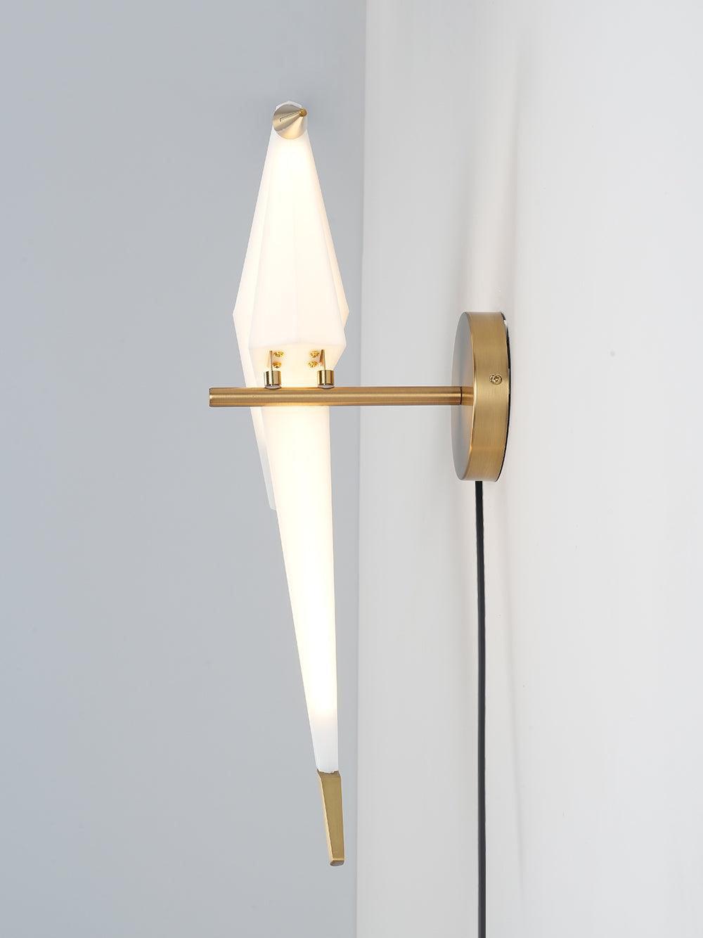 Visileth Nordic Art Crane Plug-In Wall Lamp