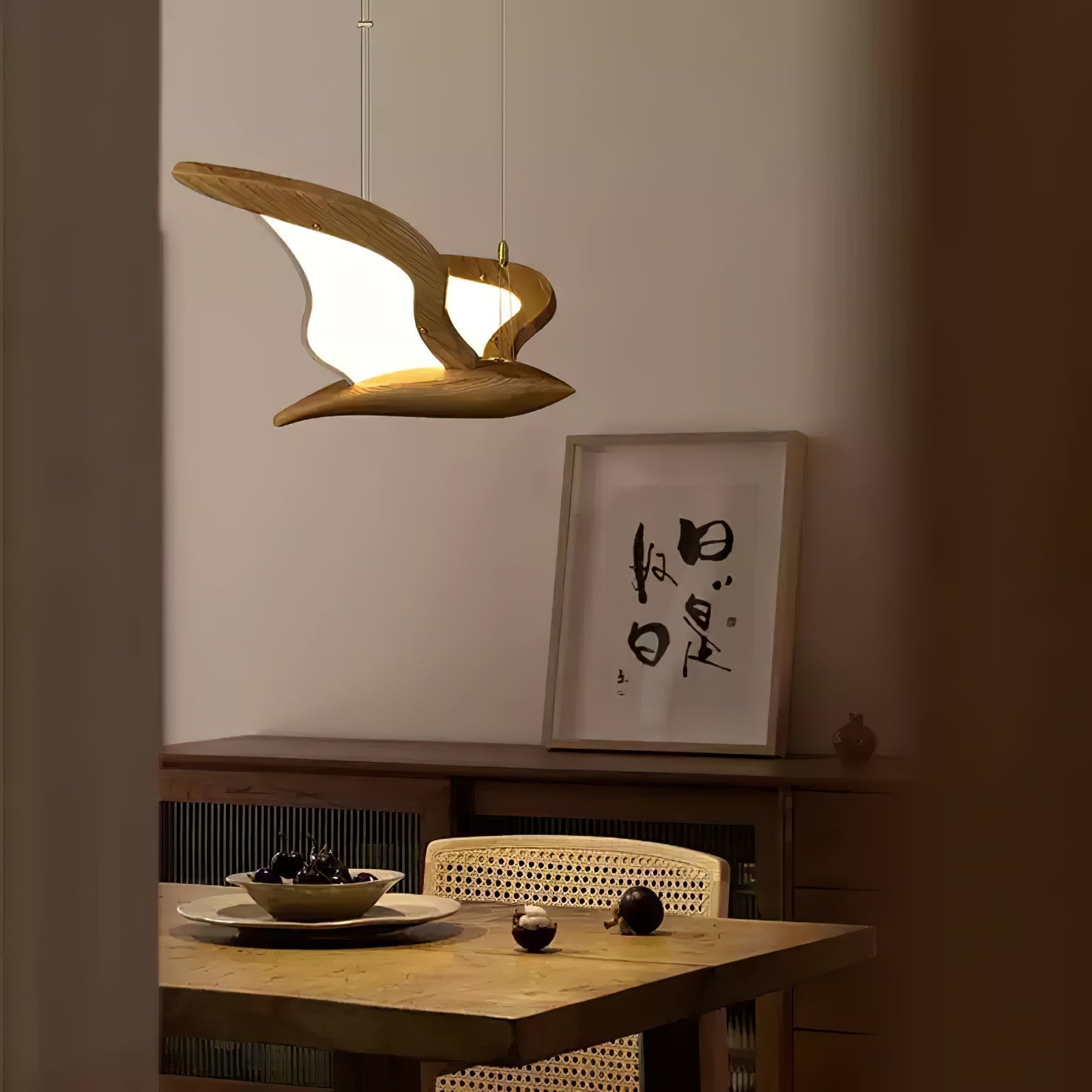 Lyvynia Organic Wood Pendant Light