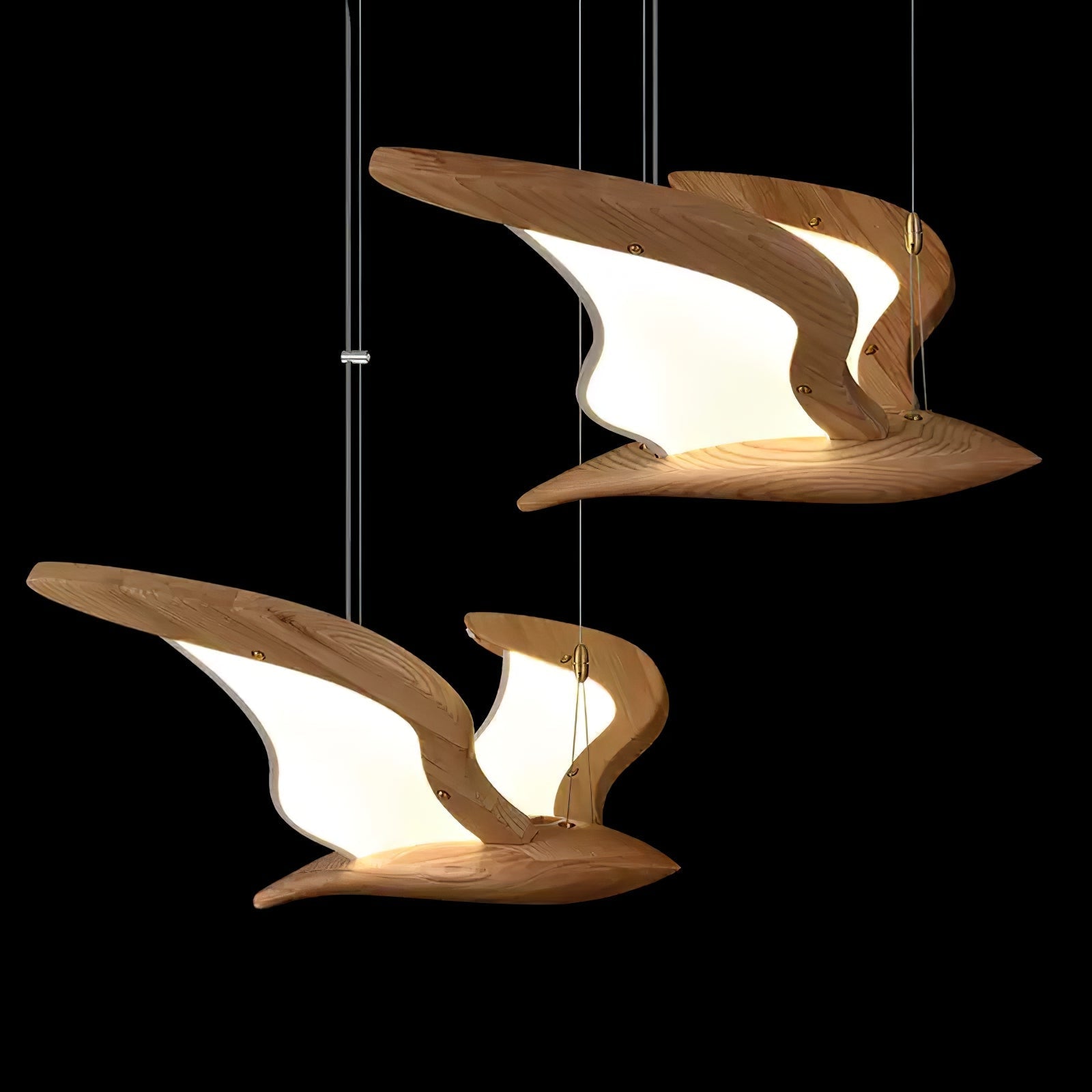 Lyvynia Organic Wood Pendant Light