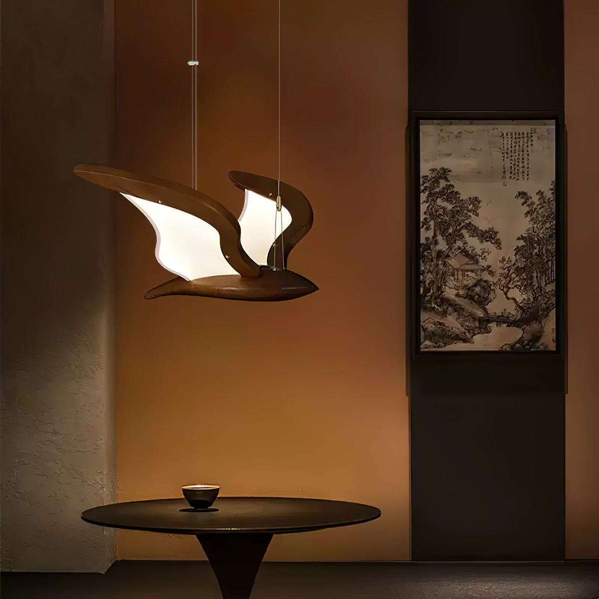 Lyvynia Organic Wood Pendant Light