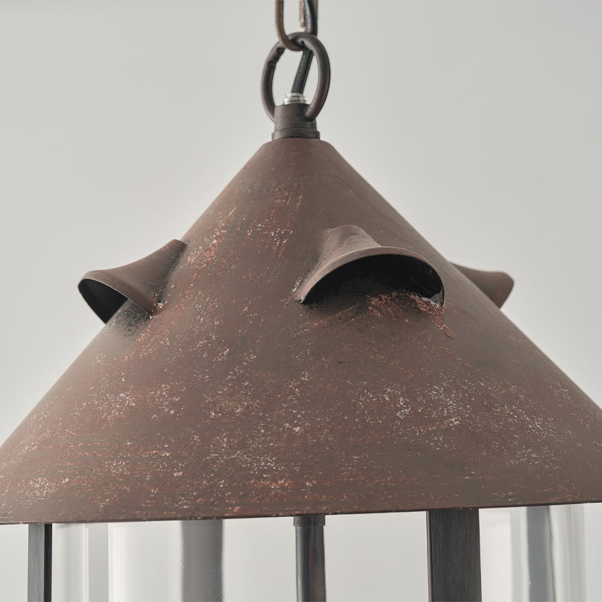 Tinduvyh Vintage Industrial Metal Glass Lantern Pendant Lamp