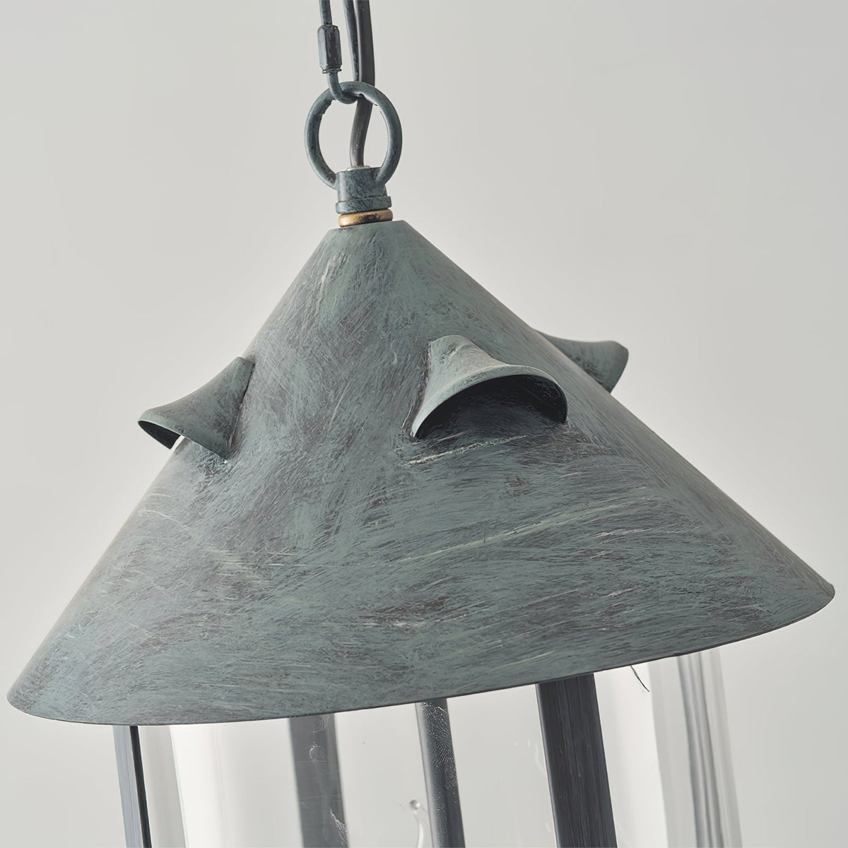 Tinduvyh Vintage Industrial Metal Glass Lantern Pendant Lamp