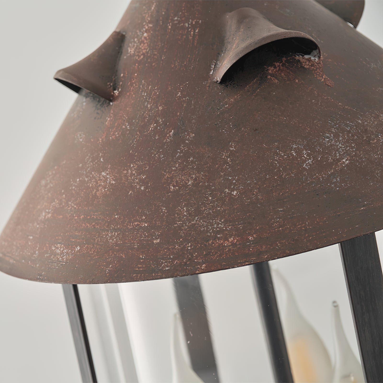Tinduvyh Vintage Industrial Metal Glass Lantern Pendant Lamp