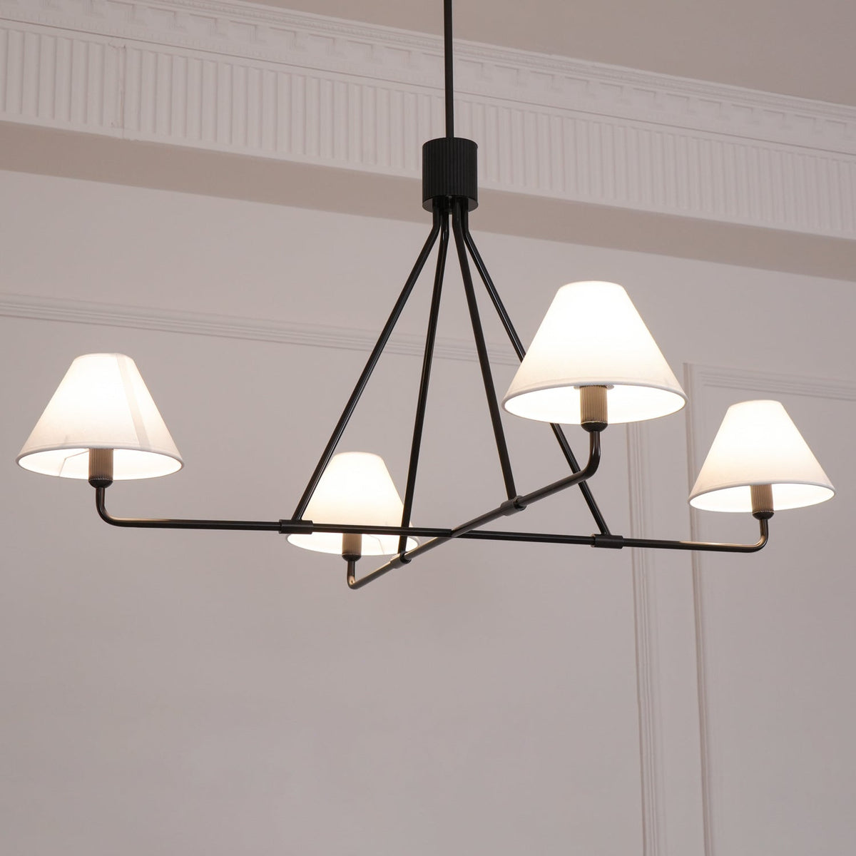 Vase Chandelier Cone Shade Minimalist