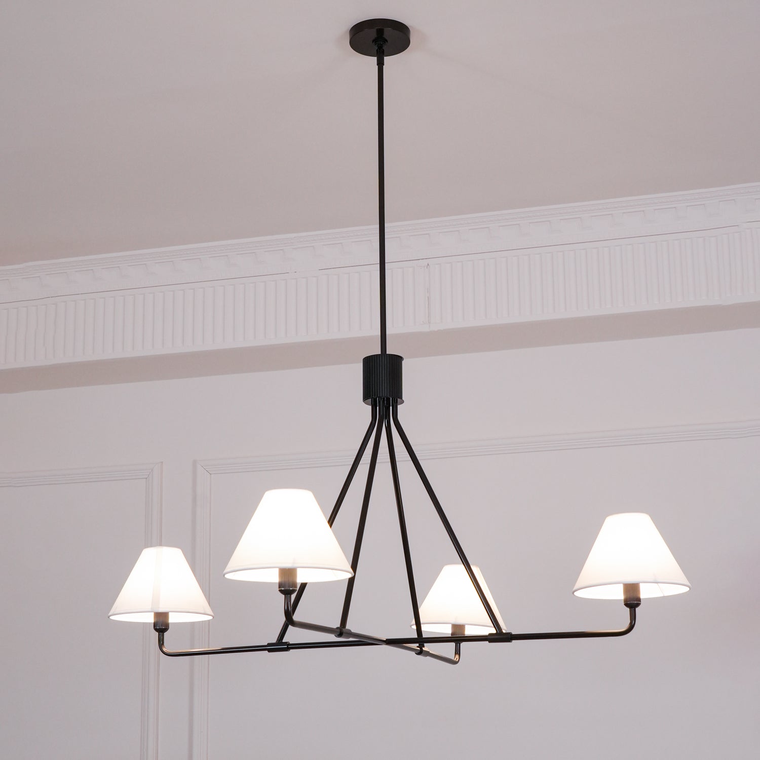 Vase Chandelier Cone Shade Minimalist