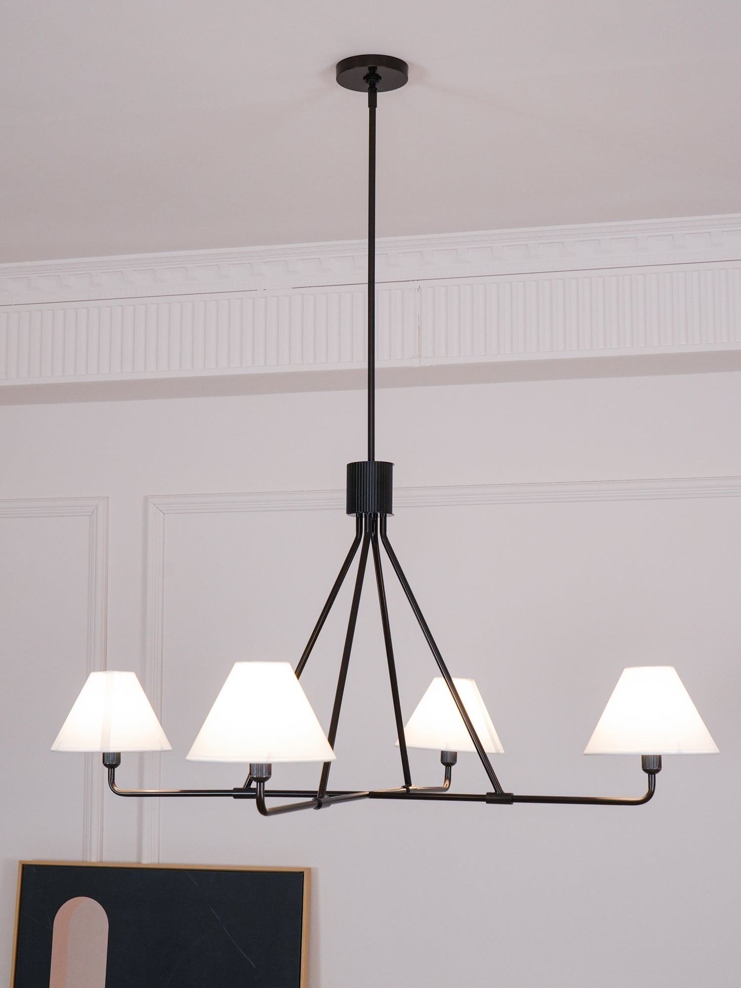 Vase Chandelier Cone Shade Minimalist