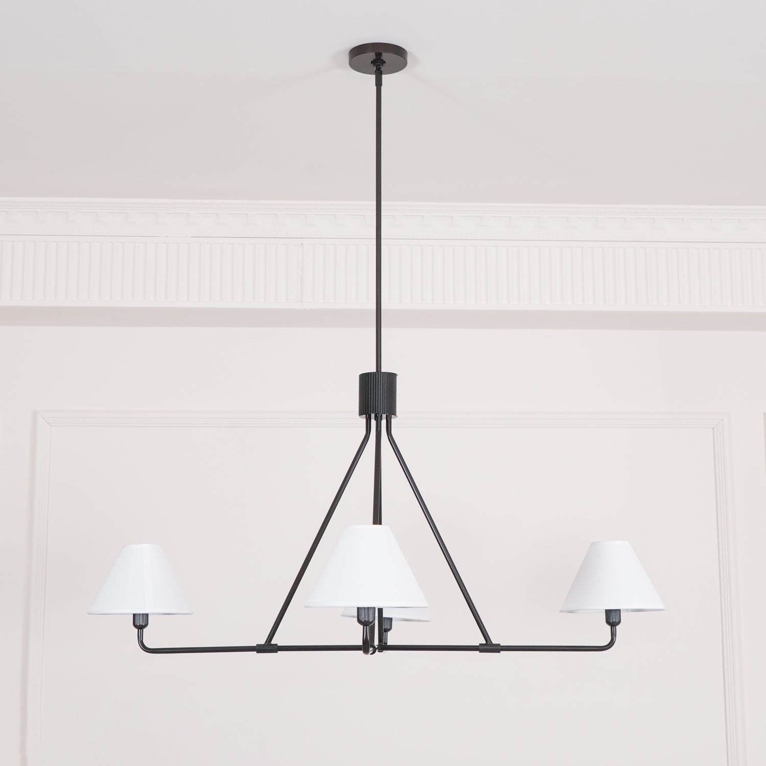 Vase Chandelier Cone Shade Minimalist